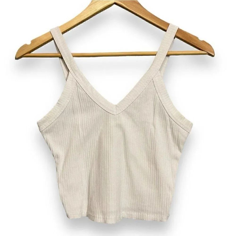White V-Neck Tank Top
